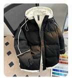 Men’s Winter Down Jacket – Thick Warm White Duck Down Puffer Coat with Hood, Windproof & Cold-Proof