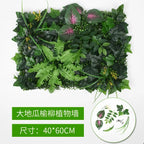 40X60cm 3D Artificial Green Plant Wall Panel – Realistic Grass Flower Wall Background Decor for Wedding, Garden & Outdoor Events