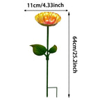 Bee Bath Colorful Bird Feeder Metal Stake – Decorative Bee & Hummingbird Watering Station for Garden, Patio & Yard