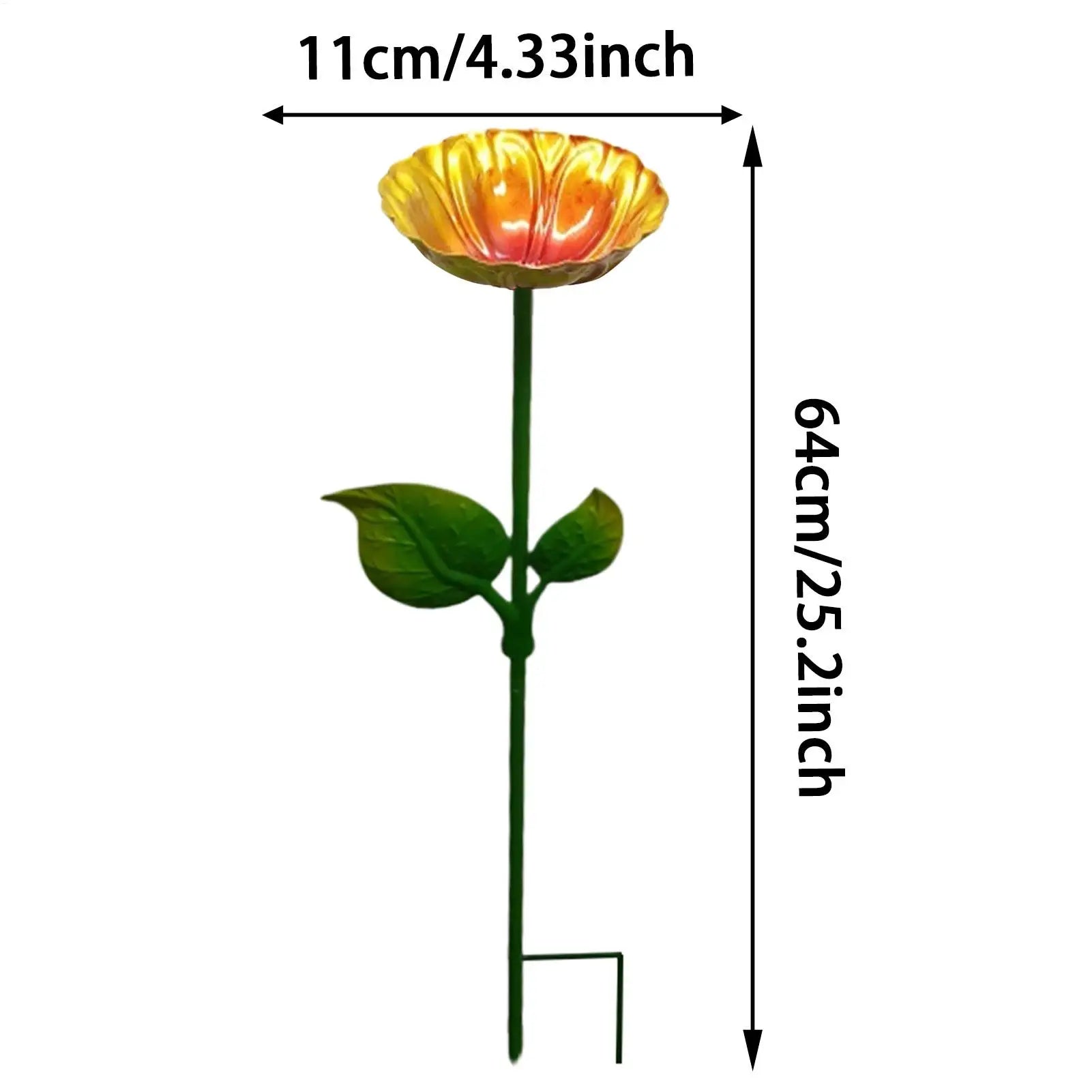 Bee Bath Colorful Bird Feeder Metal Stake – Decorative Bee & Hummingbird Watering Station for Garden, Patio & Yard