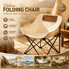 Portable Folding Camping Chair – Ultra-Light Low Back Moon Chair for Outdoor Adventures