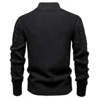 Men’s Woolen Jacket 2025 – European-Style Autumn Winter Knitted Cardigan Coat with Zipper