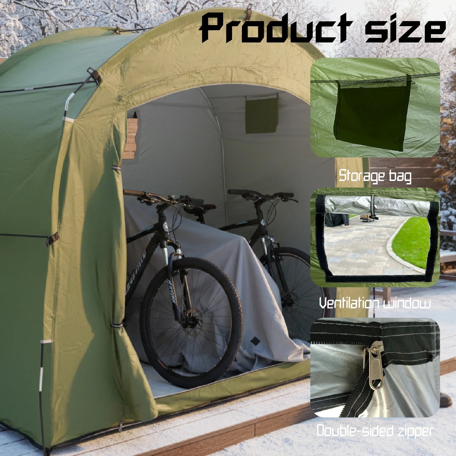 Abri de vélo extérieur – Tente de protection individuelle portable