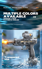 Simulated Recoil Electric Water Gun Toy with Automatic Lights & Water Spray Feature