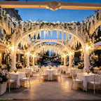 22PC White Rose Vine Wall Hangings – Artificial Orchid Flower Decoration Set for Weddings & Events