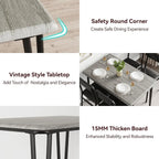 Ensemble table et chaises de salle à manger pour 2 – Table de cuisine carrée et chaises rembourrées (ensemble de 3 pièces)