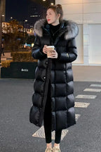 New Thick Winter Parka for Women – Plush Faux Fur Hooded Trench Coat