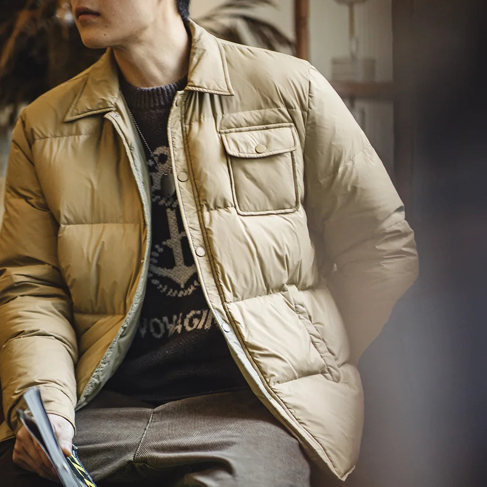 Maden Casual 90% White Duck Down Jacket – Lightweight, Warm & Cold-Resistant