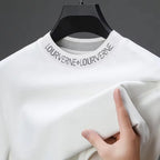 Light Luxury Brand Velvet Long Sleeve T-Shirt – Men’s Round Neck Top