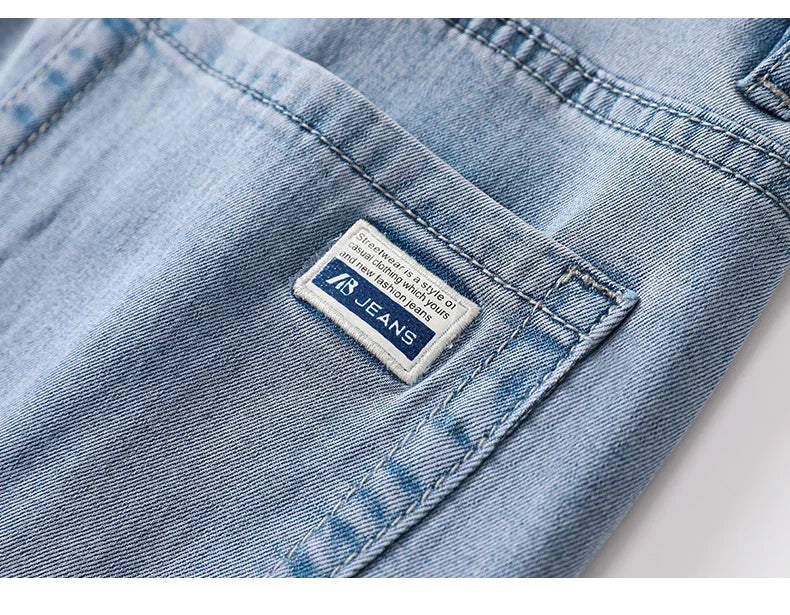 Summer Thin Men’s Jeans – Lyocell Fabric Soft Breathable Straight Denim Pants