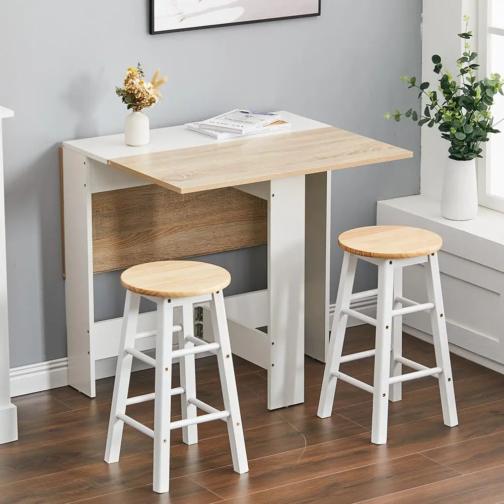 Haodirect Foldable Expandable Wooden Dining Table – Space-Saving Kitchen Table