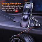 X93 Magnetic Vacuum Phone Holder – Foldable 360° Rotating Electric Suction Mount for Car, Kitchen, Gym & Desk