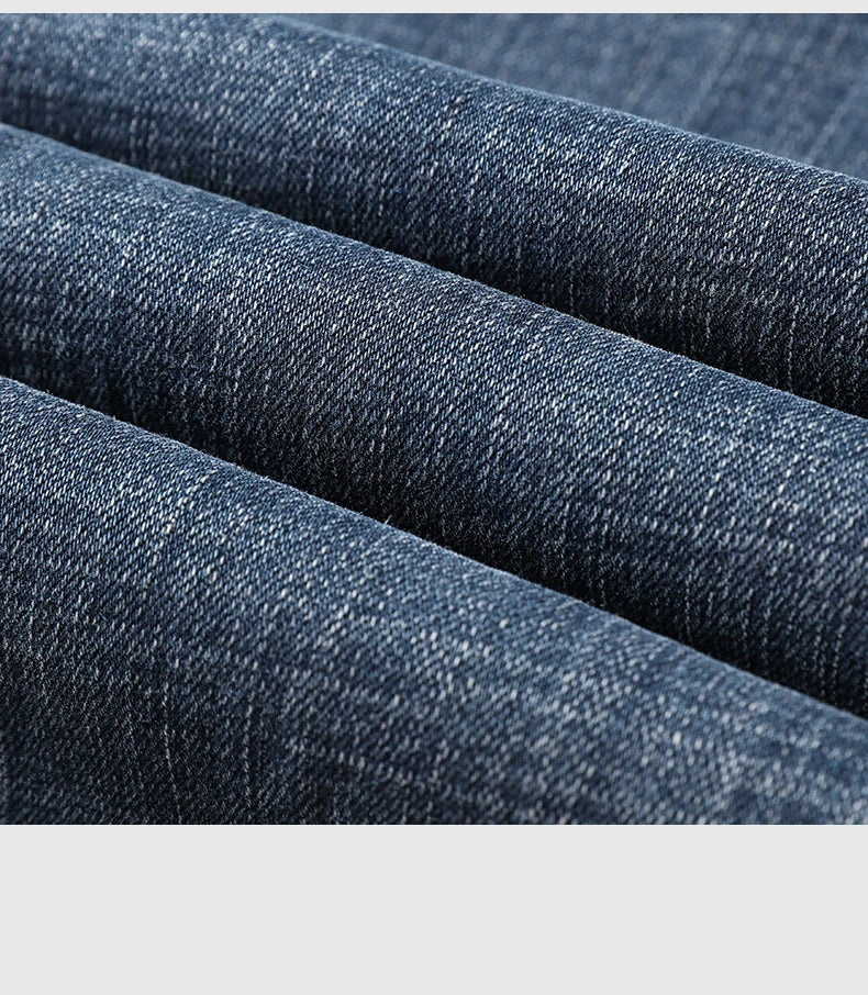 Cotton Stretch Jeans for Men – Classic Retro Slim Straight Fit