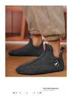 Men's Winter High-Top Plush Slippers – Warm, Lightweight & Non-Slip Indoor Outdoor Shoes