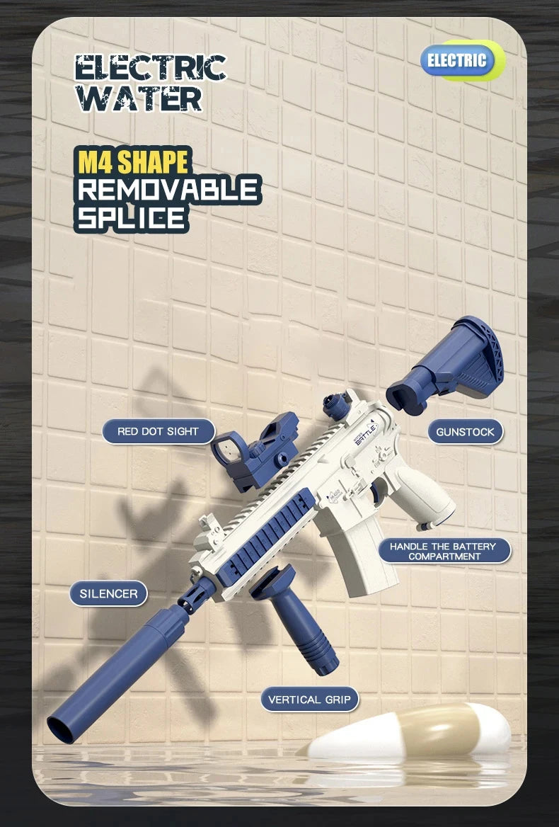 M416 Electric Water Gun – Full Automatic Summer Water Blaster for Outdoor Fun