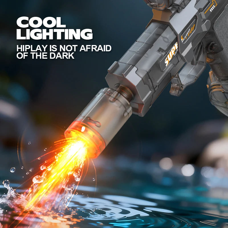 Electric Water Gun Automatic Continuous Firing – Long Range Water Blaster with Lights