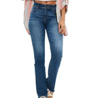 Women’s High Waist Hip Lift Straight Jeans – Casual Slim Fit Denim Pants