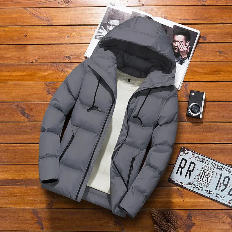 Men’s Winter Cotton Jacket – Short Padded Korean Style Casual Thickened Outerwear