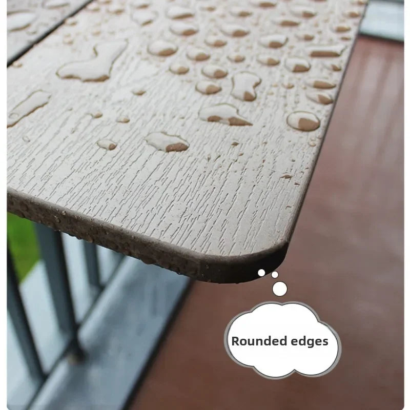 Space Saving Adjustable Height Folding Balcony Table – Hanging Railing Desk for Small Spaces