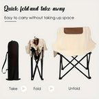 Portable Folding Camping Chair – Ultra-Light Low Back Moon Chair for Outdoor Adventures