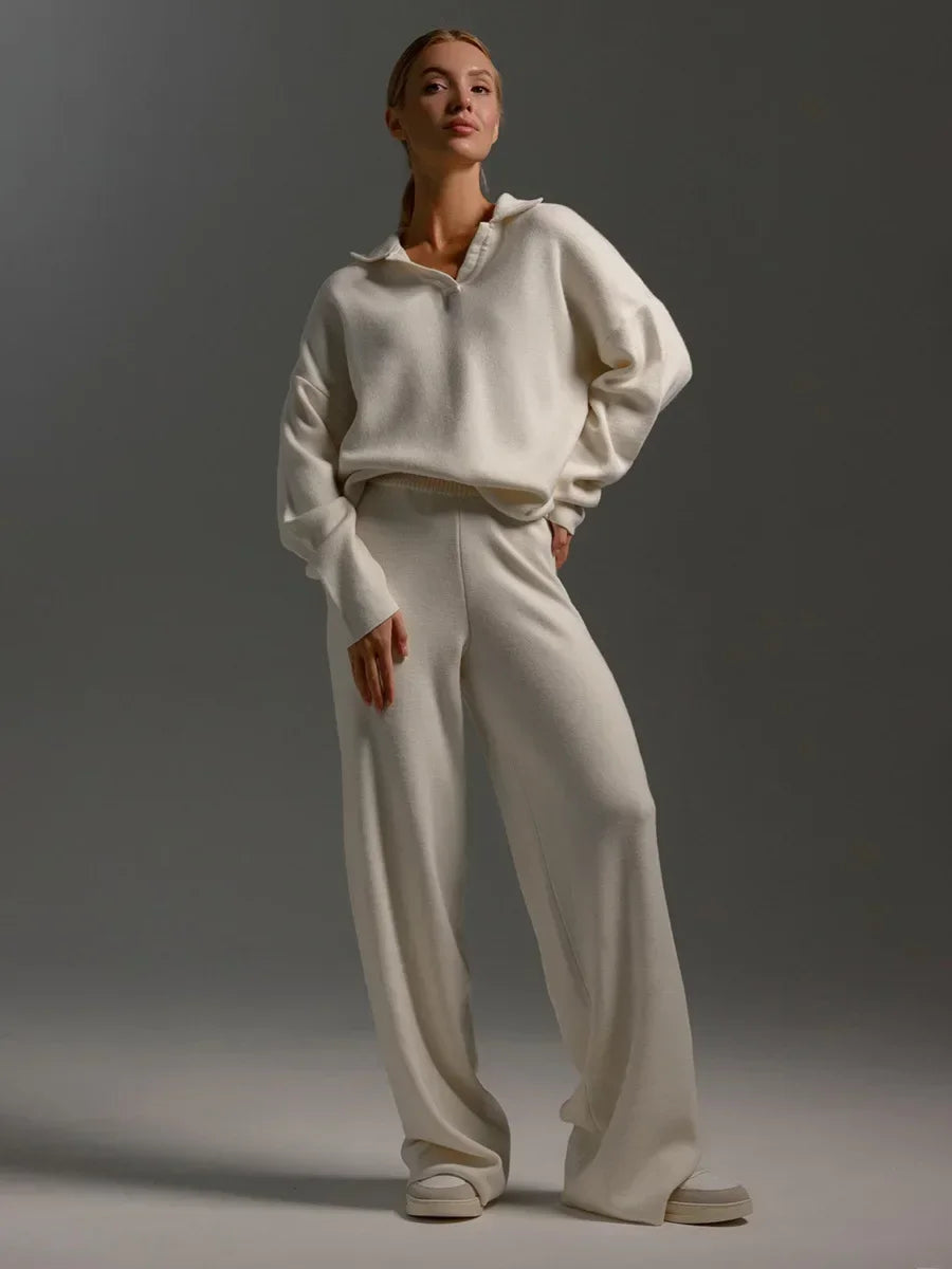 Ensemble coordonné tricoté épais pour femme - Collection Hiver