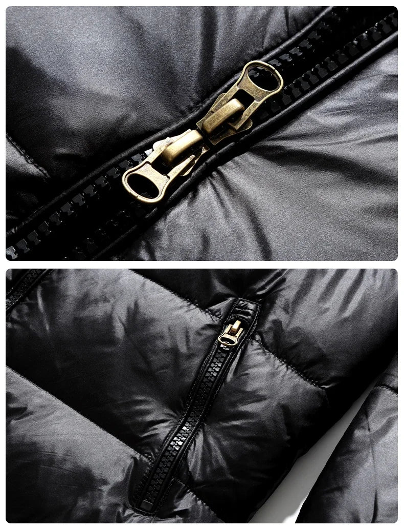 2025 Winter Puffer Jacket Fashion – Unisex Duck Down Hooded Coat