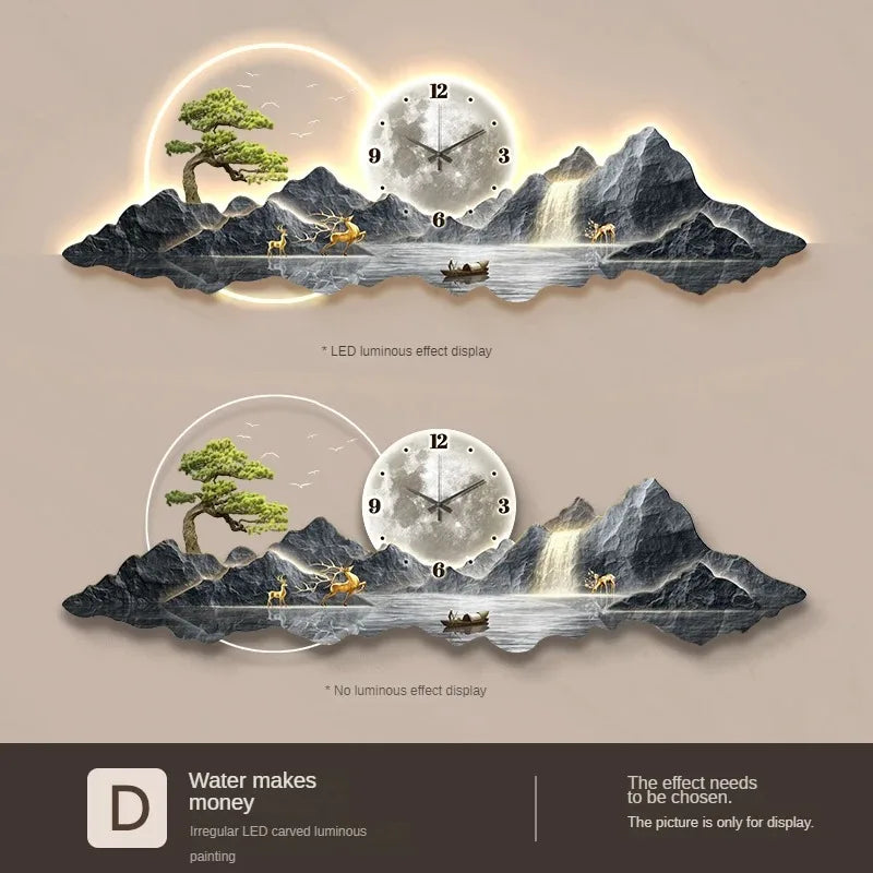 Luxury LED Wall Clock – Silent Nordic Design Minimalist Clock for Living Room & Home Decoration