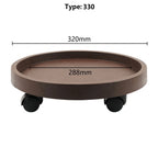 Round Movable Flower Pot Stand Tray with Wheels Heavy Duty Planter Bonsai Pot Mobile Tray Multifunctional Flower Disc Base