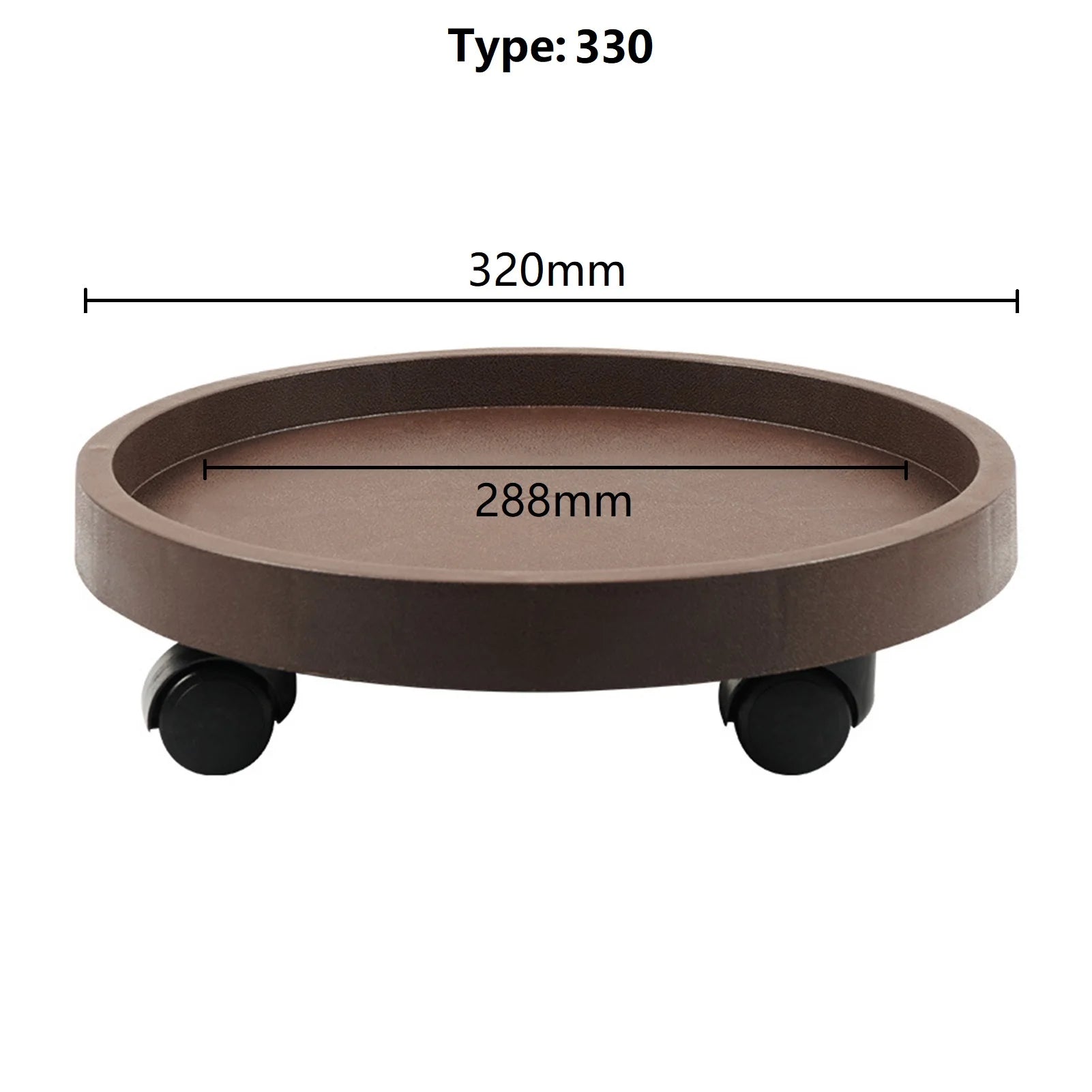 Round Movable Flower Pot Stand Tray with Wheels Heavy Duty Planter Bonsai Pot Mobile Tray Multifunctional Flower Disc Base