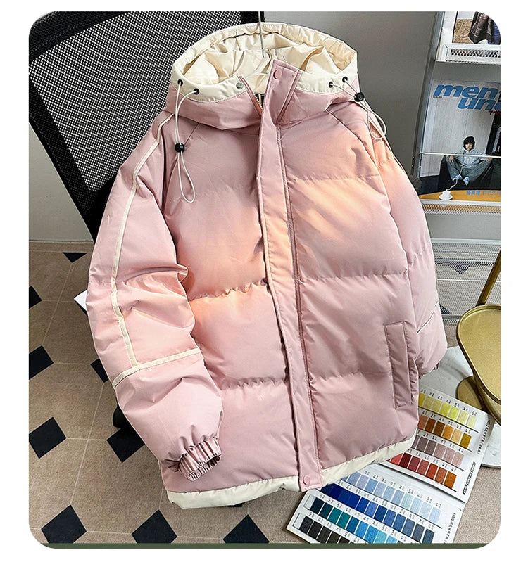 Men’s Winter Down Jacket – Thick Warm White Duck Down Puffer Coat with Hood, Windproof & Cold-Proof