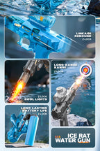 Simulated Recoil Electric Water Gun Toy with Automatic Lights & Water Spray Feature