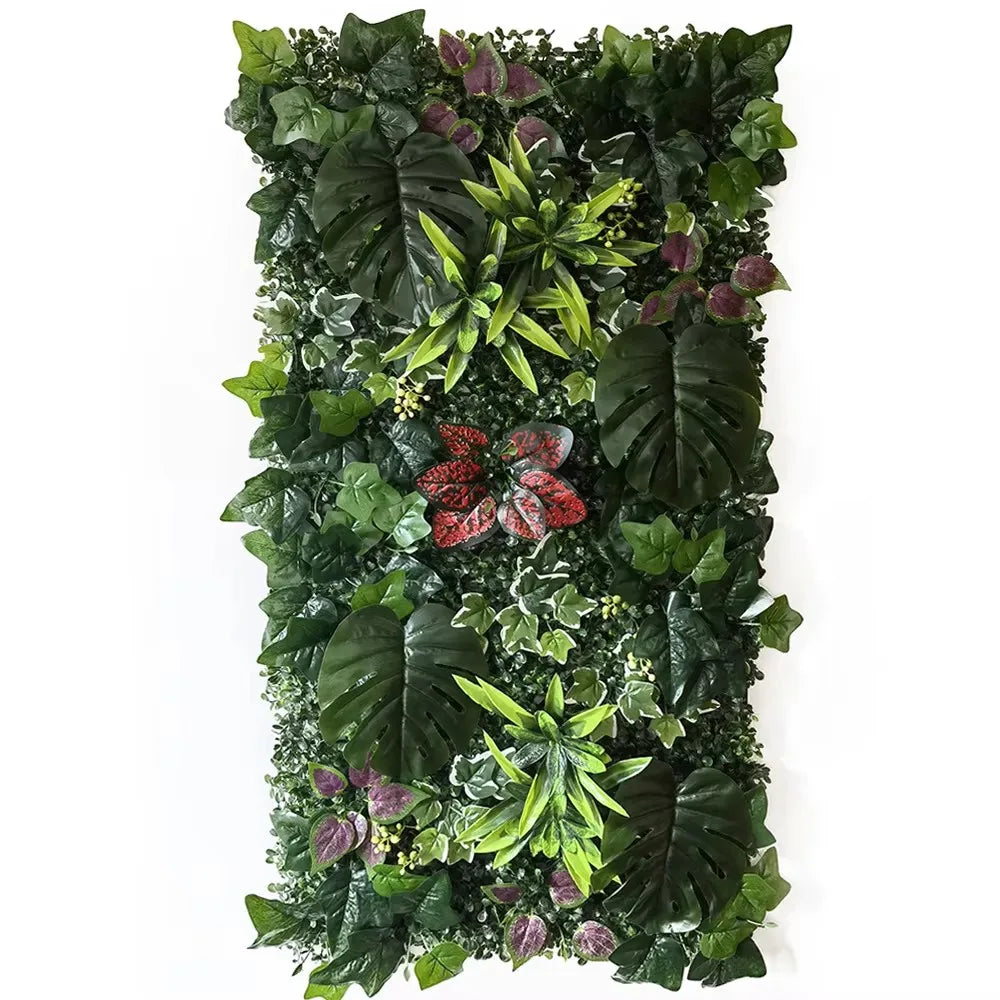 50 × 100cm Artificial Grass Wall Panel – Realistic Faux Greenery Plant Mat for Home, Wedding & Garden Decoration