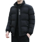 2025 Men’s Winter Cotton Jacket – Korean Style Padded Short Coat, Stand Collar Casual Fashion