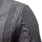 Men’s Woolen Jacket 2025 – European-Style Autumn Winter Knitted Cardigan Coat with Zipper