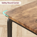 Table à manger pour 2 personnes – Petite table de cuisine carrée avec chaises rembourrées