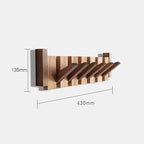 Kledinghaak van walnoothout, wandgemonteerd, verborgen decoratiehaak, opvouwbaar, voor slaapkamerkasten, houten wandplank, woondecoratie