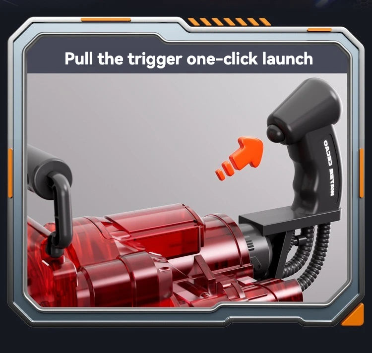 Rotating Spitfire Gatling Electric Water Gun – High-Pressure Continuous Pulse Water Blaster