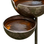 3-Tier Bee & Bird Water Station with Garden Stake – Decorative Outdoor Water Bowl for Bees, Butterflies & Birds