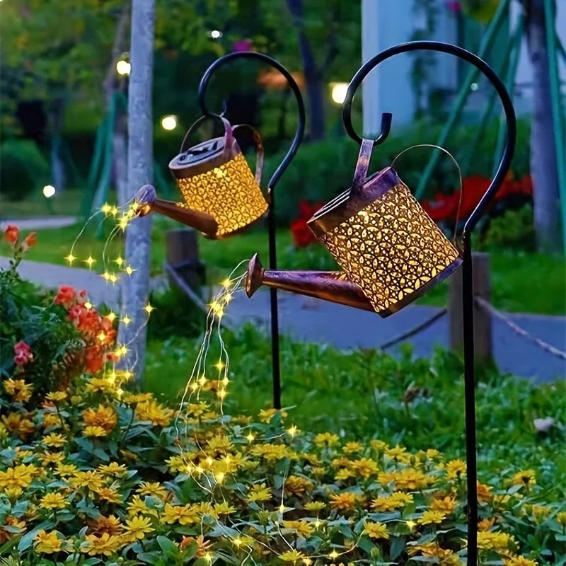 Solar Watering Can Light For Outdoor Decor