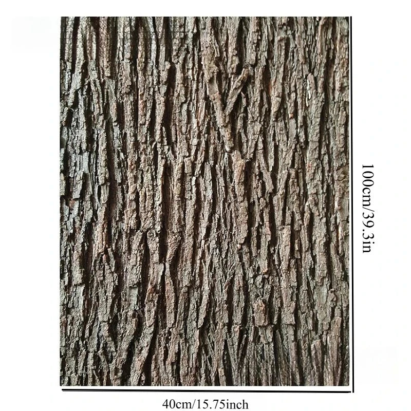 40 × 100cm Artificial Tree Bark Panel – Realistic Faux Wood Texture for Garden, Home & DIY Decoration