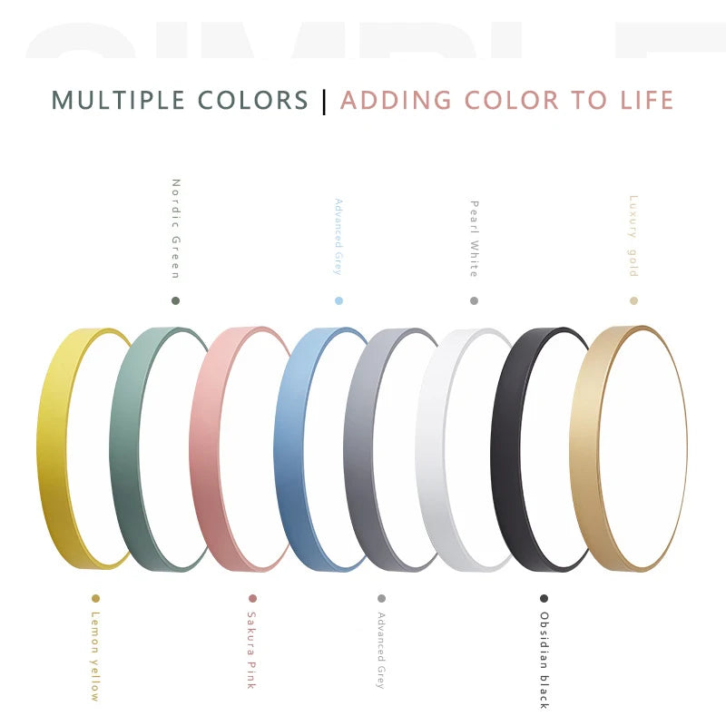 Macaron LED Nordic Ceiling Light – Modern Minimalist Lighting for Home