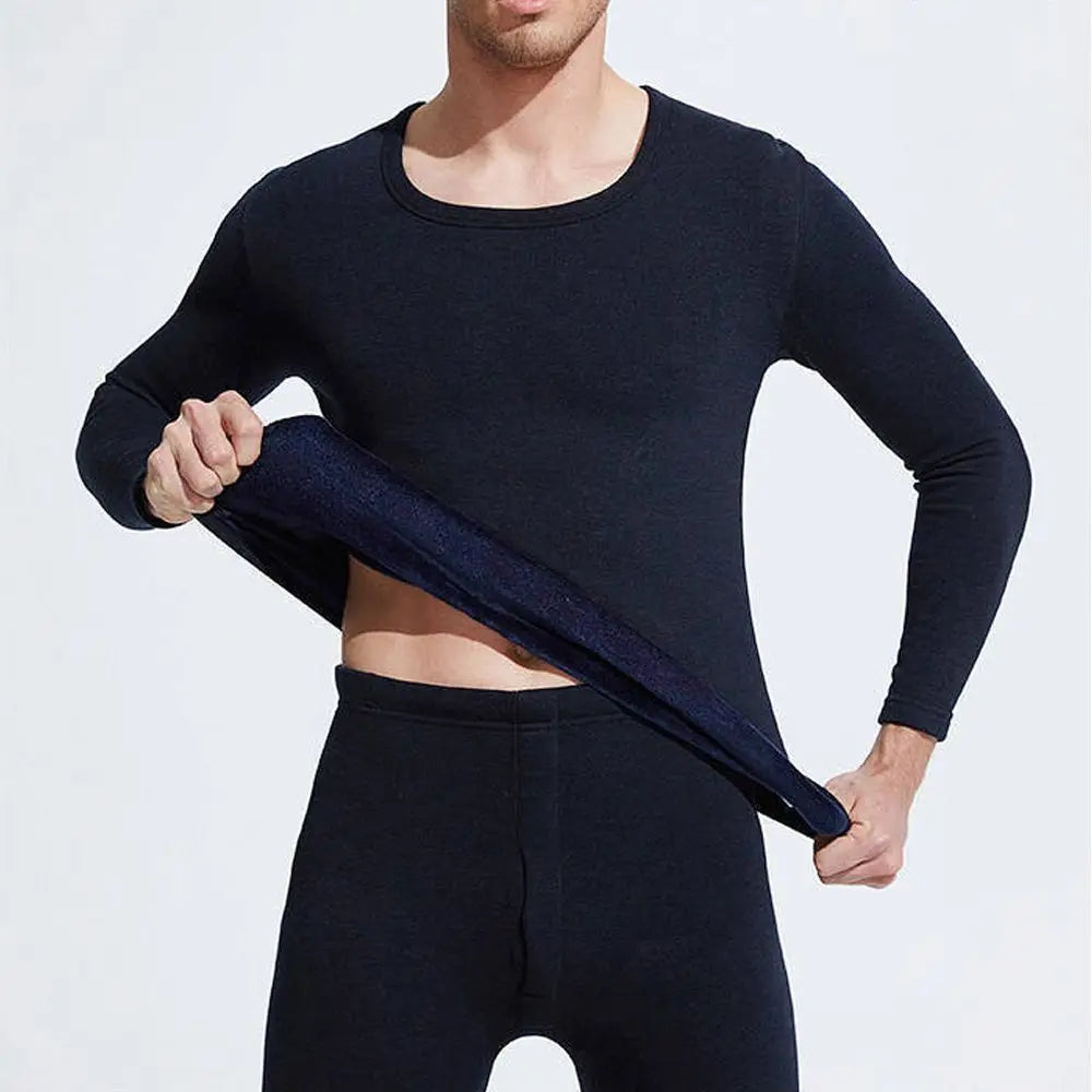 Winter Fleece-Lined Ultra Soft Thermal Underwear Set for Men — Top & Bottom