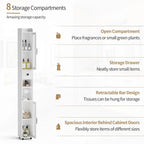 Meuble de rangement de salle de bain avec étagères réglables