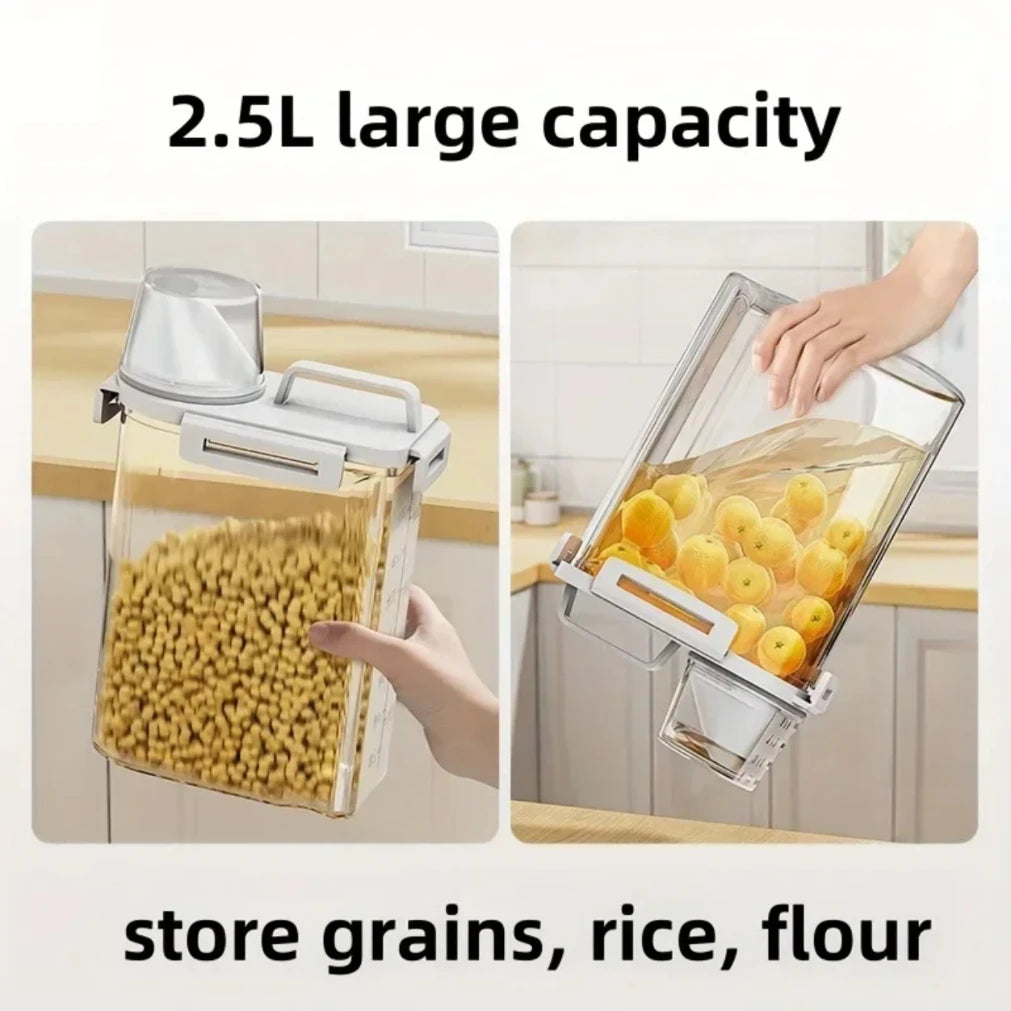 2.5L Food Grade Grain Storage Box – Airtight Rice & Miscellaneous Storage Tank