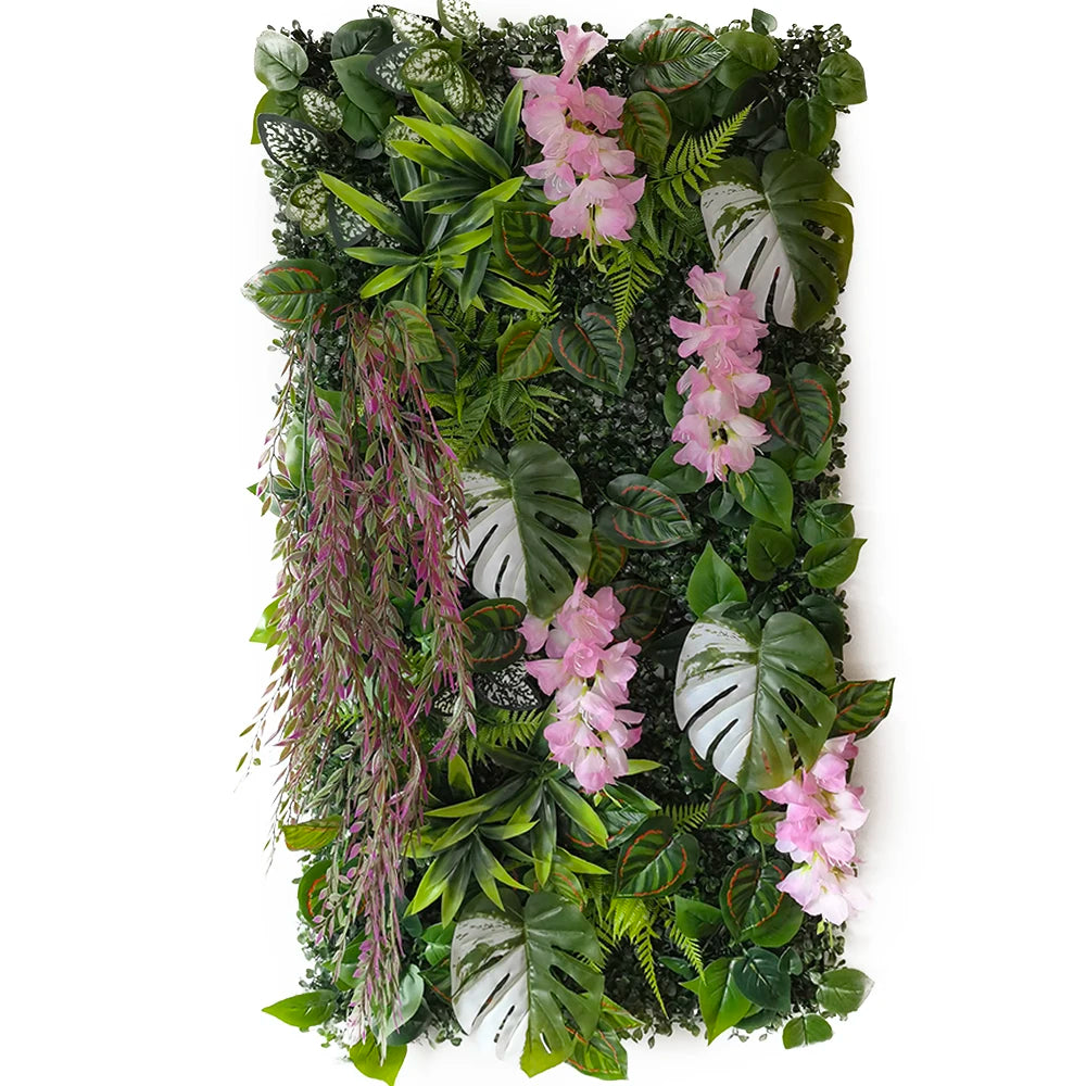 50 × 100cm Artificial Grass Wall Panel – Realistic Faux Greenery Plant Mat for Home, Wedding & Garden Decoration
