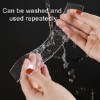 Nano Double-Sided Adhesive Tape – Extra Strong Reusable Waterproof Clear Mounting Tape