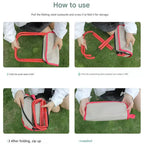 Portable Folding Stool Mini Camping Chair – Lightweight Outdoor Beach Chair with Carry Bag