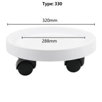 Round Movable Flower Pot Stand Tray with Wheels Heavy Duty Planter Bonsai Pot Mobile Tray Multifunctional Flower Disc Base