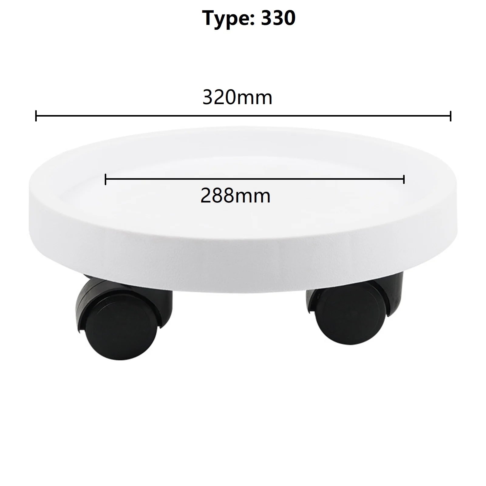 Round Movable Flower Pot Stand Tray with Wheels Heavy Duty Planter Bonsai Pot Mobile Tray Multifunctional Flower Disc Base