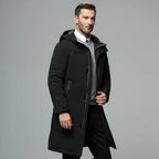 Men’s Long Duck Down Winter Jacket – Warm, Windproof & Stylish
